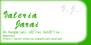 valeria jarai business card